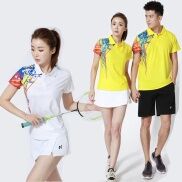 Bộ đồ cầu lông nam và nữ ve áo thể thao nhanh khô thoáng khí Áo polo bóng