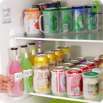 1pc Water Bottle Organizer Plastic Fridge Drink Storage Box Holder  Refrigerator Stackable Wine Rack Beer Beverage Storage Box Bottle Can  Organizer Kitchen Gadgets, Shop The Latest Trends