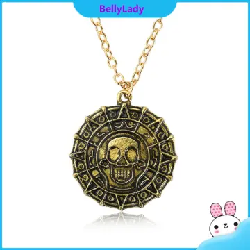 Amazon.com: 6pcs Pirates of The Caribbean Gold Skull Coin Treasure Charms  Pendants Necklace, Vintage Skull Medallion for Gift Reward : Clothing,  Shoes & Jewelry