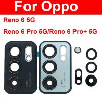 สําหรับ Oppo Reno 6 6 Pro 6 Pro Plus 5G กล้องด้านหลังฝาครอบเลนส์กระจกกล้องด้านหลังหลักกรอบเลนส์พร้อมสติกเกอร์กาวอะไหล่