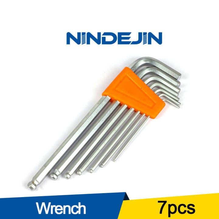 nindejin-7-8-9pcs-ball-point-hexประแจชุดcrv-steel-1-5mm-2mm-2-5mm-3mm-4mm-5mm-6mm-8mm-10mmปลายชุดกุญแจอัลเลน