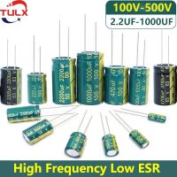 10-6Pcs Capacitor 100V 200V 250V 400V 450V 500V 2.2UF 4.7UF  6.8UF 8.2UF 15UF 22UF 33UF 47UF 68UF 82UF 100UF 120UF 150UF 330UF Electrical Circuitry Pa