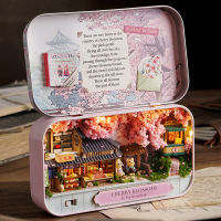 Cutebee Diy Dollhouse Miniature Doll House Furniture Box Theatre Building Kit with Lights Model Toys for Children Birthday Gifts