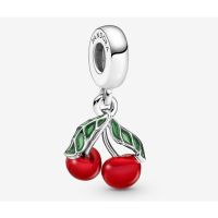[พร้อมส่ง สินค้าแท้ ?] Pandora Asymmetrical Cherry Fruit Dangle Charm