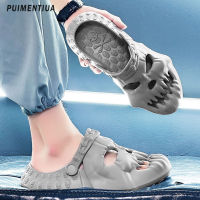 Punk Skull Styling Design Slippers Summer New Personalized Men Outdoor Fun Slides Thick Bottom Beach Women Sandals Garden Shoes