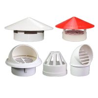 Ceiling Ventilation Exhaust System Hardware PVC roof air vent grille round ducting ventilation cover Weather proof Vent Cap Wall Exhaust Fans