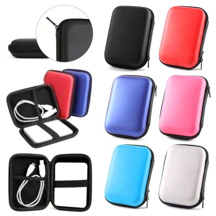 INSOLA Portable Pouch Case Carry Cable Organizer Memory Card Case Storage Box Earphone Bag 2.5
