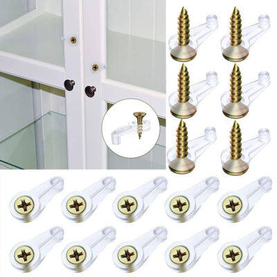 Home Decoration Tool Mirror Clips With Screws Glass Panel Clips Glass Cabinet Clips For Fixing Glass With Screws