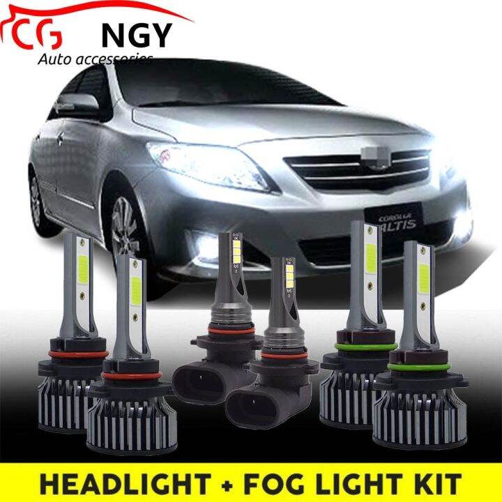 new-ชุดหลอดไฟตัดหมอก-led-6000k-สําหรับ-toyota-corolla-altis-2011-2012-2013-6x