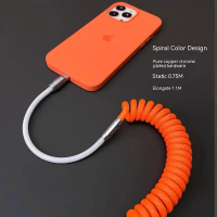 การปรับแต่ง Colour บล็อกสปริงสายดาต้าหดได้เกลียวสำหรับ Apple iPad แอนดรอยด์ Huawei Xiaomi Type-C