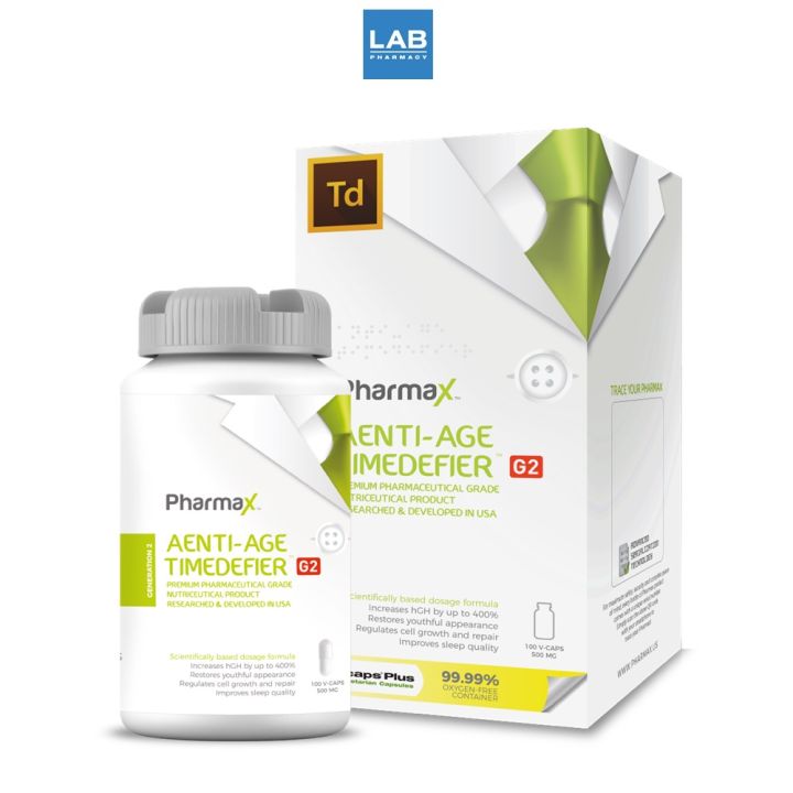 pharmax-aenti-age-timedefier-g2-100-caps-ฟาร์แมกซ์-ผลิตภัณฑ์เสริมอาหาร-ช่วยในการนอนหลับ-ช่วยต้านริ้วรอยย