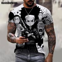 The Boondocks พิมพ์ 3D เสื้อยืดอะนิเมะการ์ตูนฮาราจูกุ Streetwear ขนาดใหญ่ท็อปส์ชายหญิงฤดูร้อนแฟชั่นลำลองแขนสั้น