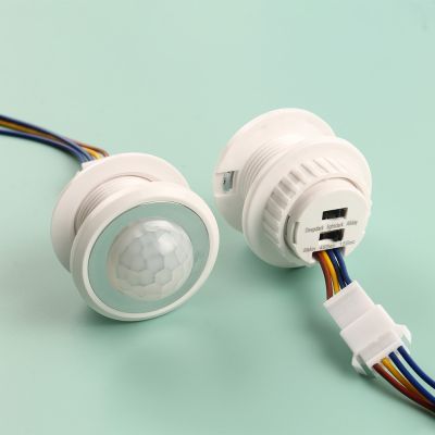 ความเคลื่อนไหวอินฟราเรด PIR LED ตรวจจับแสงได้110V-220V สวิทช์หลอดไฟตัวตรวจจับเคลื่อนไหวสวิตช์เซ็นเซอร์