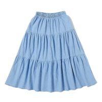 Spring &amp; Summer Girls Denim Skirts Teen Jean Mommy and Daughter Lady Maxi Skirt 100 Cotton Clothes,10 To 18 Years, #5951