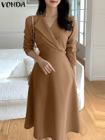 【HOT】﹍▣℗ Fashion Sleeve 2023 Dresses Femininas Vestidos Office Oversized Robe