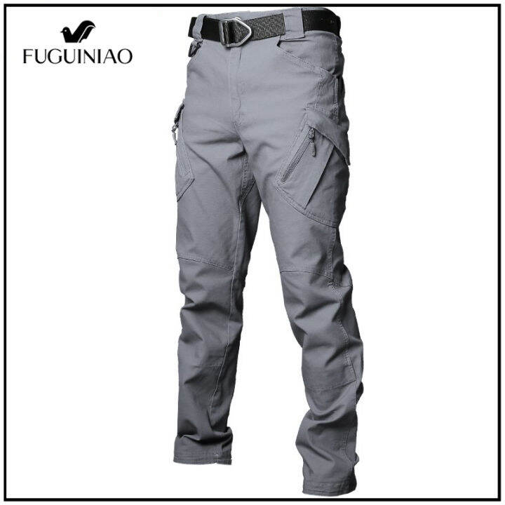 fuguiniao-ix9ผ้าฝ้าย100-ผ้ายืด-multi-function-ทหารเมืองยุทธวิธีกางเกงกีฬาชายพิเศษ-combat-สินค้าทางทหารกางเกงผู้ชายกางเกงขายาวหลายกระเป๋า