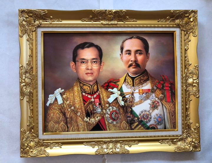 กรอบรูปหลุยส์รัชกาลที่-5-คู่กับรัชกาลที่-9-กรอบรูปขนาด-21x26-นิ้ว-ภาพมงคล-เสริมฮวงจุ้ย-ตกแต่งบ้าน-ของขวัญ-ของที่ระลึก