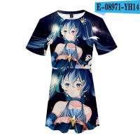 H atsune Miku ของผู้หญิง Tunic peplum ชุดแขนสั้นแฟชั่นแบรนด์ 3D ดิจิตอลสีพิมพ์ชุดฤดูร้อนสบายๆฮาราจูกุแฟชั่นชุดแกว่ง