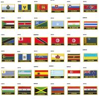 【YF】﹍  San Marino Slovakia Tajikistan Brunei Ukraine Hungary Spain Flag Embroidery Badge