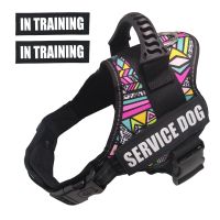 PET-K9 Dog Harness  Service Dog Vest No-Pull Reflective Breathable Adjustable Pet Vest Harness for Outdoor Walk Training Collars