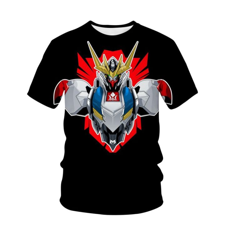 ฤดูร้อนเสื้อยืด-3d-เสื้อยืดการ์ตูน-mech-warrior-gundam-รูปแบบเสื้อยืดเด็กชายการ์ตูนพิมพ์เด็กชายและเด็กหญิงแขนสั้นเสื้อยืด