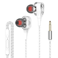 [ใหม่] หูฟังชนิดใส่ในหูพร้อมไมโครโฟน5มม. เสียงสเตอริโอหูฟังชนิดใส่ในหู HiFi หูฟังแบบ Dual-Motion Coil ควบคุมด้วยสายพร้อมไมโครโฟนหูฟังเกมเหมาะสำหรับ Apple Android