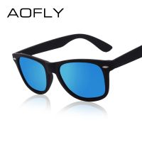 ✷ AOFLY Fashion Sunglasses Men Polarized Sunglasses Men Driving Mirrors Coating Points Black Frame Eyewear Male Sun Glasses UV400