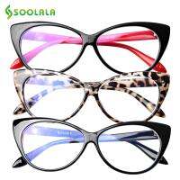 ☾ SOOLALA Cat Eye Anti Blue Light Reading Glasses Women Anti Glare Presbyopic Computer Eyeglasses Frame Sunglasses Reading Glasses