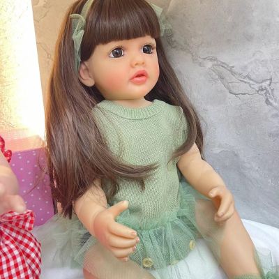 2023"55 ซม. จำลองตุ๊กตาเกิดใหม่ Betty ตุ๊กตาจีนน่ารักผมยาวเล่นบ้านของเล่น ของขวัญสร้างสรรค์ "
