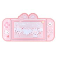 Large Kawaii Gaming Mouse Pad Ins Sakura Rabbit Game Table Mat Mouse Pad Cute Cartoon Rabbit Ears Pink Desk Mat Waterproof Non Slip Laptop Desk Accessories