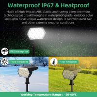 Swiatla Solar Lights Outdoor  92 LED Solar Spot Lights Outdoor IP67 Waterproof Solar Garden Lights 2 In 1 For Yard Garden Porch