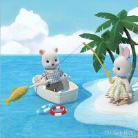 【hot】❡  1:12 Dollhouse Koala Miniature Boat Fishing Decoration Playhouse Birthday