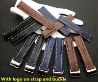 2021Brand Genuine Leather watchband Watch Band Black Brown Blue Soft Watchbands for Breitling strap Man 22mm 24mm with Tools logo on