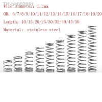 №✕ 10pcs/Lot 1.2mm Stainless Steel Micro Small Compression Spring OD 6/7/8/9/10/11/12/13/14/15/16/17/18/19/20mm Length 5mm to 50mm