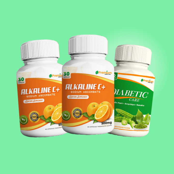 Original 2 Bottles (60 Capsules) Alkaline C NonAcidic Vitamin C Sodium