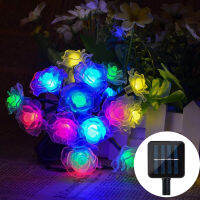 Solar LED Light Outdoor String Lights Wedding Decoration LED Rose Garland 9.5M 50LED 12M 100LED Fairy Lights Aesthetic Room Deco