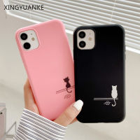 Cute Cartoon Cat Phone Case For iPhone 11 13 12 Pro Max Mini 6 6S 7 8 Plus SE 2020 XR X XS Max 5 5S Soft Silicone TPU Back Cover