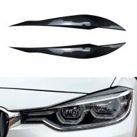 【YF】 Auto Headlight Lamp Eyebrows Cover Trim Stickers For BMW 3 Series F30 F31 318i 320i 2012-2018 Car Eyelids Lids New ABS Carbon