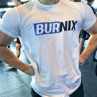 （Ready Stock）? Muscle Spring And Summer New Mens Sports Leisure Gym Training Running Cotton Slim Stretch Korean Short-Sleeved T-Shirt YY