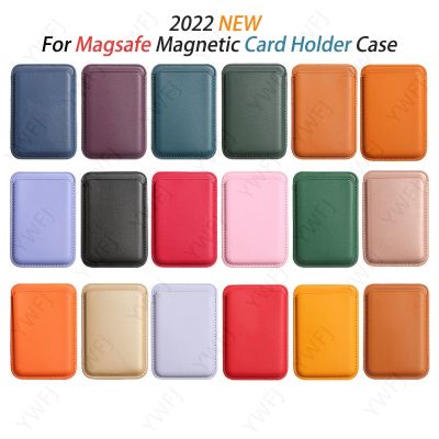 「Enjoy electronic」 For Magsafe Magnetic Card Holder Case For iPhone 14 13 11 12 Pro MAX mini Leather Wallet Cover XR  MAX Card phone Bag With Logo