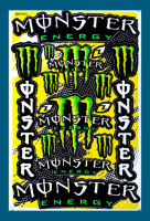 สติกเกอร์ Monster 995 สติกเกอร์แต่งรถ สำหรับรถมอเตอร์ไซค์ ติดรถยนต์ หมวกกันน็อค โลโก้  Stickersยอดฮิด จำนวน 1 แผ่น