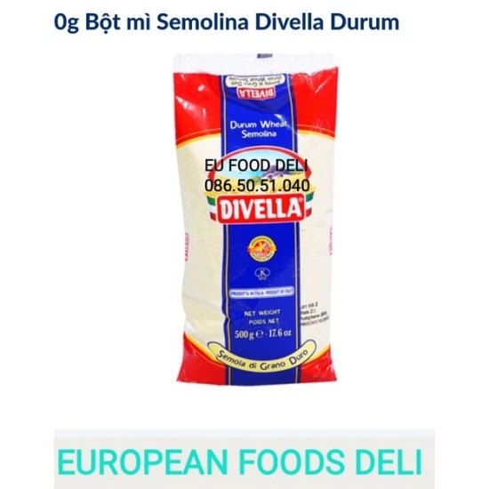 Bột mì semolina durum wheat hiệu divella túi 500 gram - ảnh sản phẩm 3
