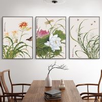 [COD] Birds and flowers fragrance living room background wall decorative painting new Chinese restaurant ink mural study hanging