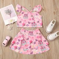 [COD] Swimsuit Wholesale Ins Cartoon Printing Split Camisole Small Skirt Two-piece Set