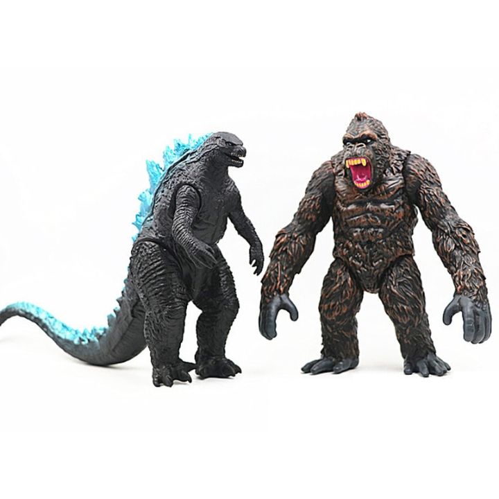 monsterverse-godzilla-vs-คิงคองตุ๊กตายางนิ่มสัตว์ประหลาดเผาไหม้ก๊อดซิลล่า16ซม