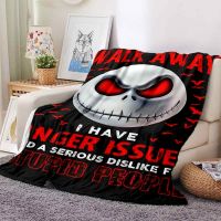 The Nightmare Before Christmas Jack Skull Blanket Office Nap Sofa Bed Flannel Soft Keep Warm Can Be Customized I7