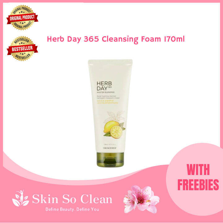 GLAMISTA THE FACE SHOP Herb Day 365 Cleansing Foam 170ml Lazada PH