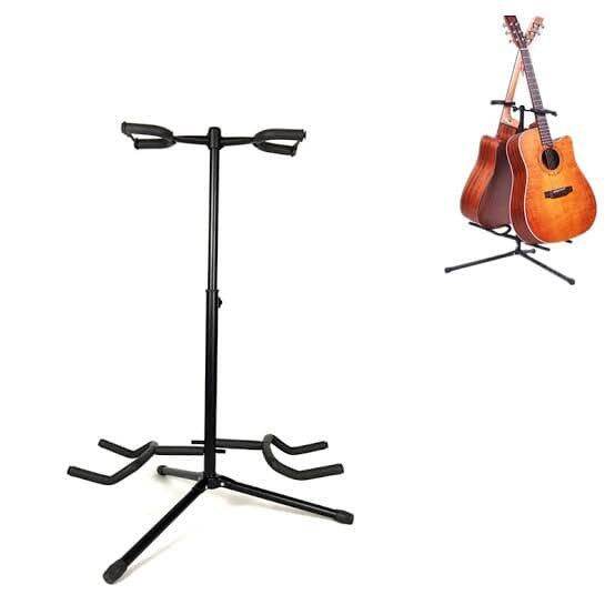 Guitar 2in1 Stand 2 Guitar Set Up Back to Back Portable Heavy Duty