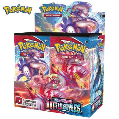 36 Bags/360Pcs Pokemon Cards Box Toys TCG: Sword amp; Shield Battle Styles Booster Bag Sealed Trading Card Game Collectible Toys
