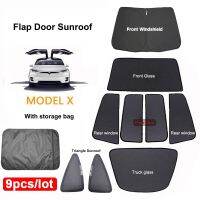 【lz】◕  Skylight Blind Shading Net para Tesla Model X Flap Vidro Frontal Porta Telhado Toldo Telhado Solar Do Carro Proteção UV Sombra Sol 2023